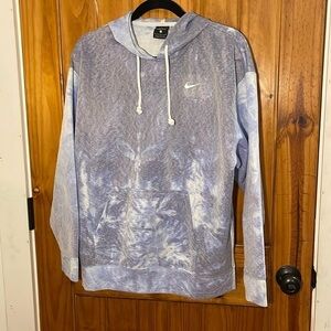 Nike Ikon Clash Cloud Blue Tie Dye Hoodie Sweatshirt Small oversized